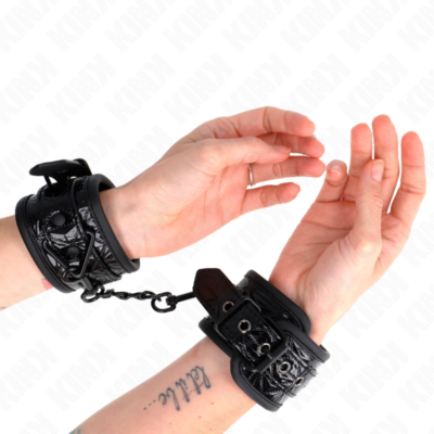 Kink - pulso padrão diamante preto ajustável 17-26 cm x 5,5 cm kink wrist restraint caliente. Pt