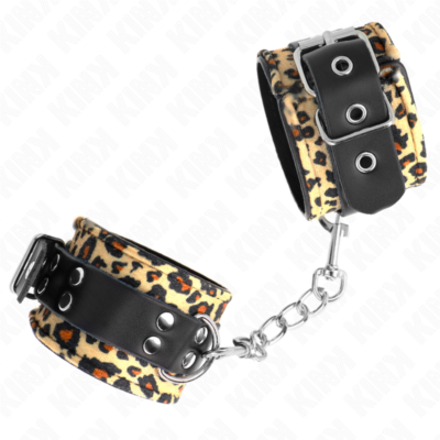 Alternative view of KINK - RETENÇÃO DE PULSO DE COURO REAL LEOPARDO AJUSTÁVEL 18-29 CM X 5,5 CM