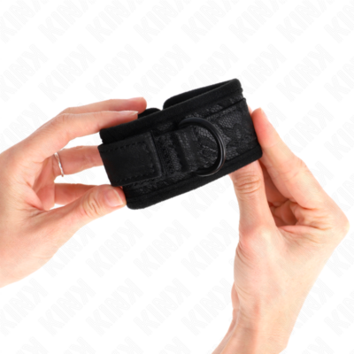 Kink - punhos cobertos de renda escura neoprene ajustável preto 20-29 cm x 5 cm kink wrist restraint caliente. Pt