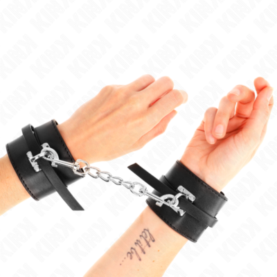 Kink - remoções de pulso com bloqueio deluxe preto ajustáveis 14,5-21 cm x 6 cm kink wrist restraint caliente. Pt