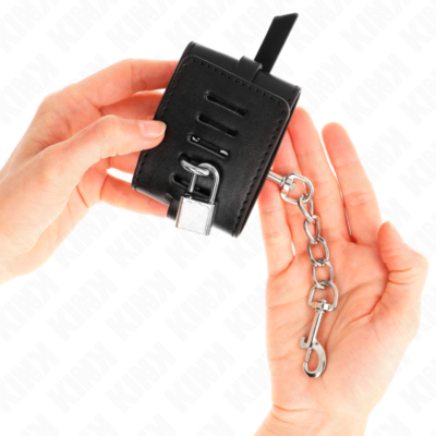 Kink - remoções de pulso com bloqueio deluxe preto ajustáveis 14,5-21 cm x 6 cm kink wrist restraint caliente. Pt