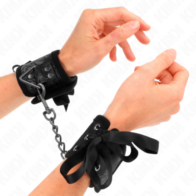 Kink - pulso scandal detalhes de renda preta 24,5 cm x 6,5 cm kink wrist restraint caliente. Pt