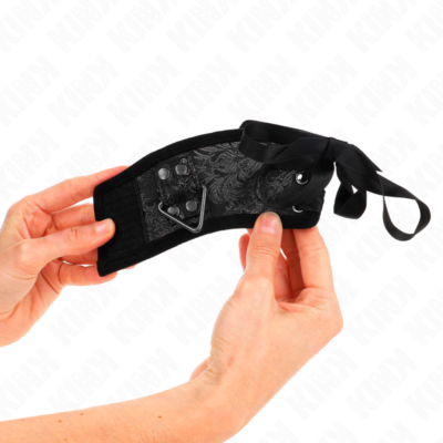 Kink - pulso scandal detalhes de renda preta 24,5 cm x 6,5 cm kink wrist restraint caliente. Pt