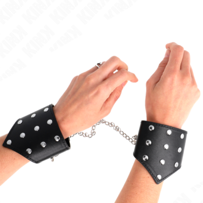 Kink - pulseiras estilo ponto preto com corrente ajustável 17-23 cm x 8,5 cm kink wrist restraint caliente. Pt