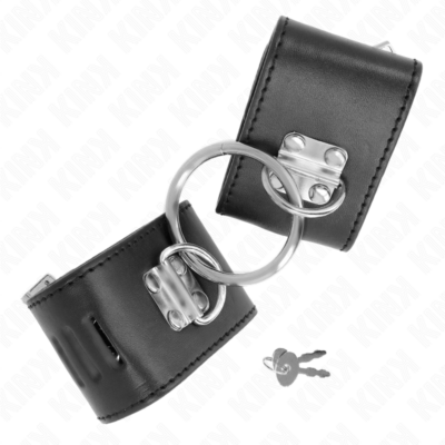 Alternative view of KINK - PULSO FIXO COM ANEL E FECHAMENTO DE CADEADO PRETO AJUSTÁVEL 16-23 CM X 5,5 CM