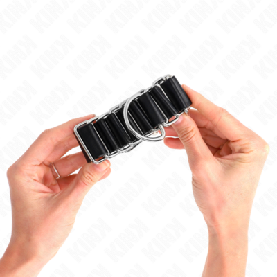 Kink - retenções de pulso finas dobradiças pretas ajustráveis 16-22 cm x 3,5 cm kink wrist restraint caliente. Pt