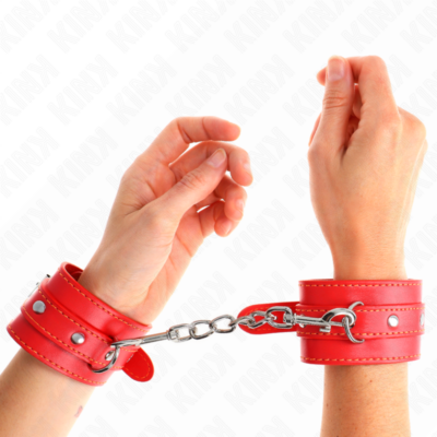 Kink - pulso fino vermelho ajustável 21-33 cm kink wrist restraint caliente. Pt