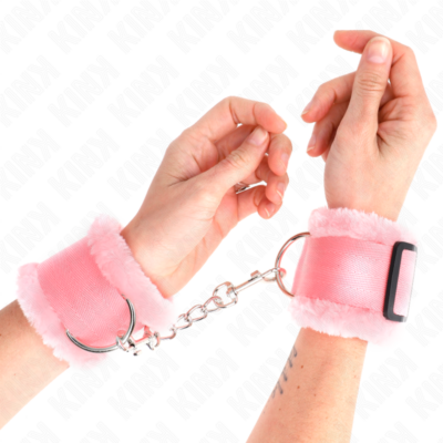 Kink - pulso forro peludo rosa ajustável 17-31 cm x 7 cm kink wrist restraint caliente. Pt