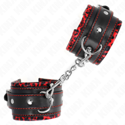 Alternative view of KINK - PULSO FORRO DE PELE VERMELHO / PRETO AJUSTÁVEL 17-29 CM X 6 CM