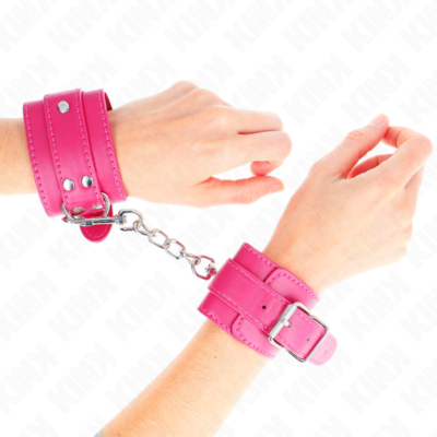 KINK - PUNHOS RASPBERRY ROSE COM FORRO RASPBERRY ROSE AJUSTÁVEL 20-28 CM X 5,5 CM 7 Kink - punhos raspberry rose com forro raspberry rose ajustável 20-28 cm x 5,5 cm - image 4