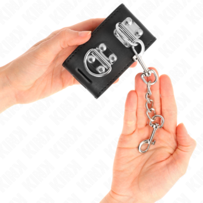 Kink - punhos multposições com fechamento de cadeado preto ajustáveis 16-23 cm x 5,5 cm kink wrist restraint caliente. Pt