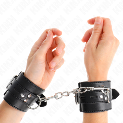 Kink - pulso preto com cinto preto ajustável 17-28 cm x 6 cm kink wrist restraint caliente. Pt