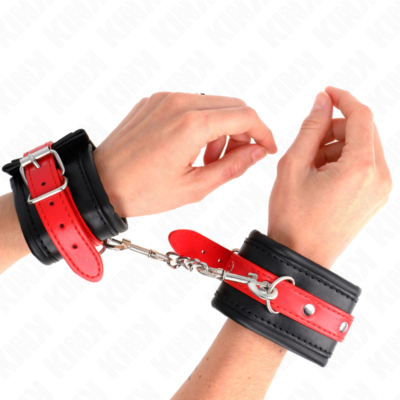 Kink - pulso preto com cinto vermelho ajustável 17-28 cm x 6 cm kink wrist restraint caliente. Pt
