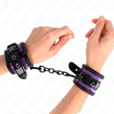 Kink - punhos de neoprene roxo claro ajustáveis 21-28 cm x 5 cm kink wrist restraint caliente. Pt