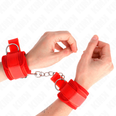 Kink - punhos de neoprene vermelho 42 x 5 cm kink wrist restraint caliente. Pt