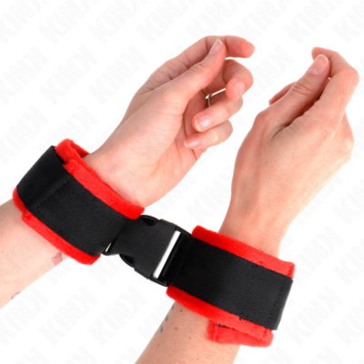 Kink - retenções de pulso nylon bind hook&loop preto modelo 1 ajdustável 25-35 cm x 6 cm kink wrist restraint caliente. Pt
