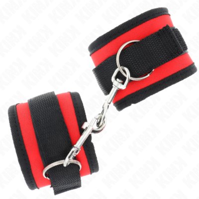 Alternative view of KINK - RETENÇÕES DE PULSO NYLON BIND HOOK&LOOP VERMELHO-PRETO MODELO 2 AJUSTÁVEL 18-35 CM X 6 CM