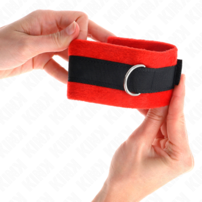 Kink - algemas de pele iniciante preto-vermelho 30 x 7 cm kink wrist restraint caliente. Pt
