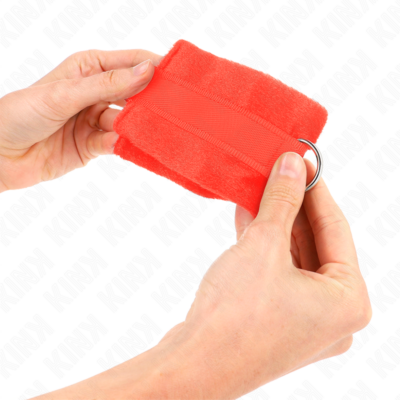 Kink - algemas de pele iniciante vermelho 30 x 7 cm kink wrist restraint caliente. Pt