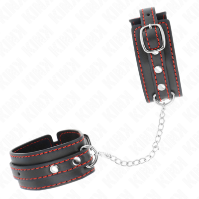 Alternative view of KINK - PEQUENOS PUNHOS PRETOS COM FORRO VERMELHO AJUSTÁVEIS 14-24 CM X 3,5 CM