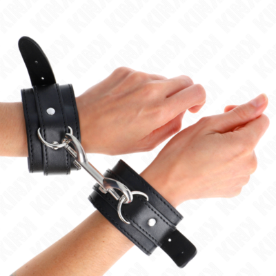 Kink - retenções de pulso - linha de rebites únicos preto ajustável 17-28 cm x 5 cm kink wrist restraint caliente. Pt