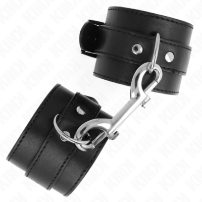 Alternative view of KINK - RETENÇÕES DE PULSO - LINHA DE REBITE ÚNICA E FIVELA GRANDE PRETA AJUSTÁVEL 17-28 CM X 5 CM