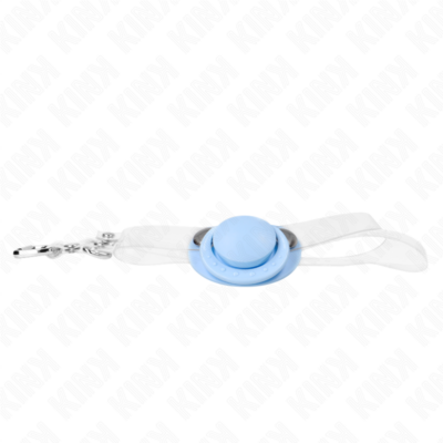 Kink - mordaça em forma de chupeta azul claro 5,5 x 4 cm ajustável 43-60 cm kink collar & gag caliente. Pt