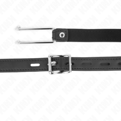Kink - mordaça de gancho de metal 11,5 cm com alça de couro ajustável 39-58 cm x 2 cm kink collar & gag caliente. Pt