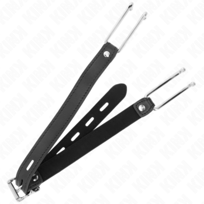 Alternative view of KINK - MORDAÇA DE GANCHO DE METAL 11,5 CM COM ALÇA DE COURO AJUSTÁVEL 39-58 CM X 2 CM