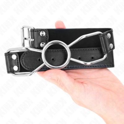 Kink - mordaça boca de aranha 60 x 3 cm tamanho s 3 cm kink collar & gag caliente. Pt