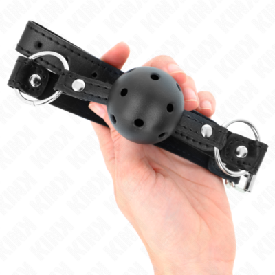Kink - bola preta oca duro 4,5 cm gag modelo 1 63,5 x 2 cm kink collar & gag caliente. Pt