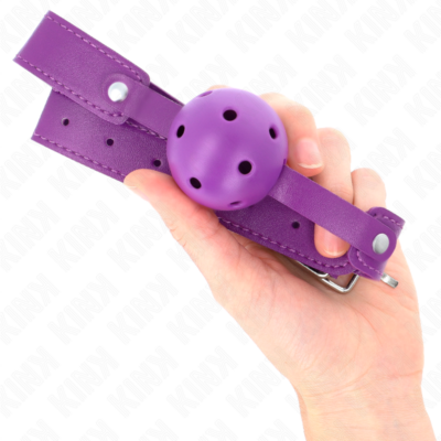 Kink - bola respirável roxa 4,5 cmgag 65 x 2,5 cm kink collar & gag caliente. Pt