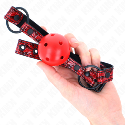 Kink - bola padrão diamante 4,5 cm gag modelo 1 64,5 cm ajustável 42-60 cm kink collar & gag caliente. Pt