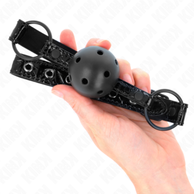 Kink - bola padrão diamante 4,5 cm gag modelo 3 64,5 cm ajustável 42-60 cm kink collar & gag caliente. Pt