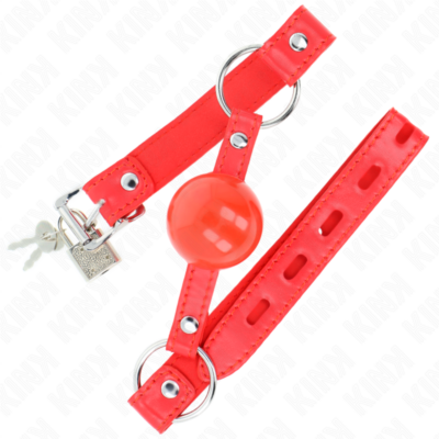 Alternative view of KINK - MORDAÇA BOLA TPE 4 CM COM FECHADURA ROJO 60 x 2 CM