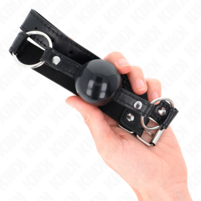 Kink - bola tpe preta mordaça 4 cm 60 x 2 cm kink collar & gag caliente. Pt