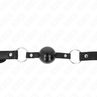 Kink - bola tpe preta mordaça 4 cm 60 x 2 cm kink collar & gag caliente. Pt