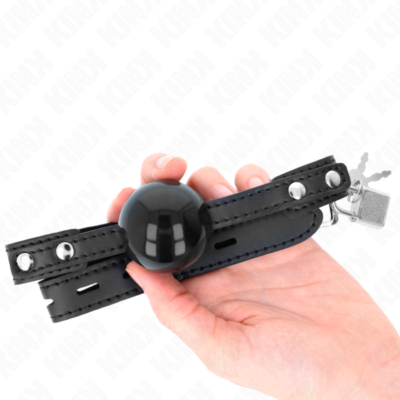 Kink - bola tpe macia 4 cm gag modelo 3 60 x 2 cm ajustável 37-52 cm kink collar & gag caliente. Pt