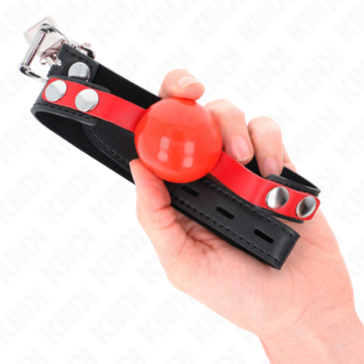 Kink - bola tpe macia 4 cm gag modelo 4 60 x 2 cm ajustável 37-52 cm kink collar & gag caliente. Pt