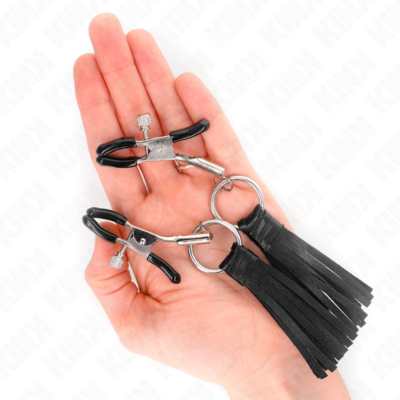 Kink - grampos de bicos de borda de couro 6 cm kink nipple grip caliente. Pt