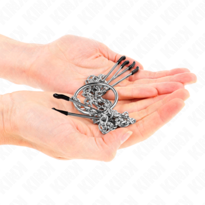 Kink - pinças triplas para bicos e clitóris com corrente modelo 3 kink nipple grip caliente. Pt