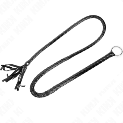 Kink - chicote de pvc longo brilhante 138 cm kink impact & touch caliente. Pt