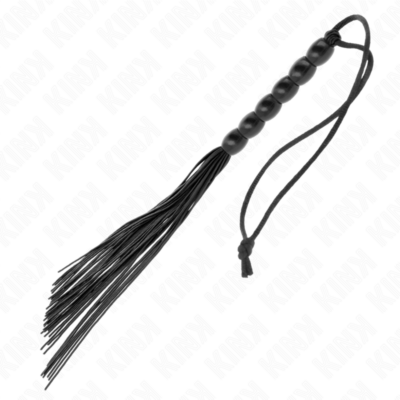 Kink - mini chicote de silicone com 6 contas pretas 26 cm kink impact & touch caliente. Pt
