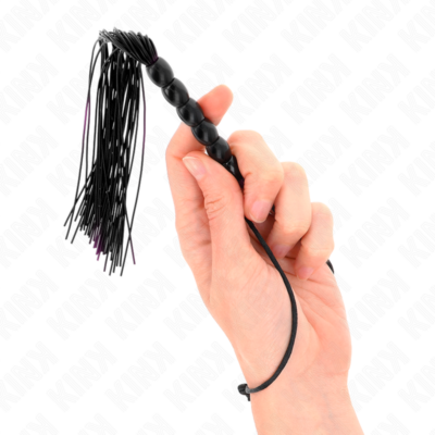Kink - mini chicote de silicone com 6 contas pretas 26 cm kink impact & touch caliente. Pt