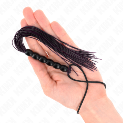 Kink - mini chicote de silicone com 6 contas pretas 26 cm kink impact & touch caliente. Pt