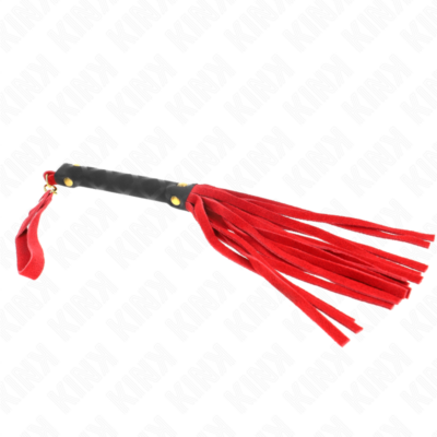 Kink - mini chicote de camurça vermelha 30 cm kink impact & touch caliente. Pt