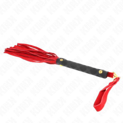 Kink - mini chicote de camurça vermelha 30 cm kink impact & touch caliente. Pt