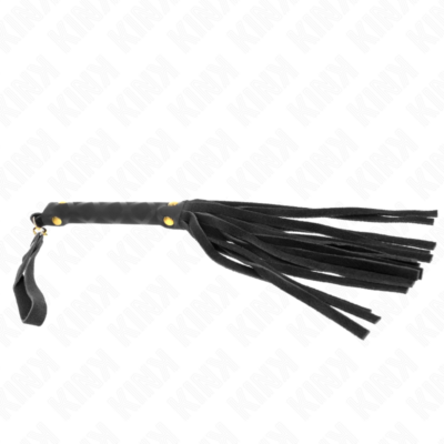 Kink - mini chicote de camurça preta 30 cm kink impact & touch caliente. Pt