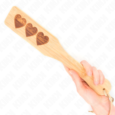 Kink - palete de bambu design coração 32 x 5,5 cm kink impact & touch caliente. Pt