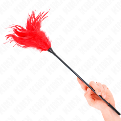 Kink - múltiplas penas de cócegas vermelhas 45 cm kink impact & touch caliente. Pt